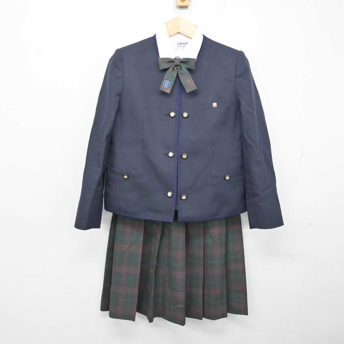 【中古】大阪府 大阪桐蔭高等学校 女子制服 5点 (ブレザー・ベスト・シャツ・スカート) sf050227