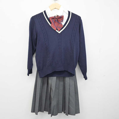 【中古】群馬県 群馬育英学園 前橋育英高等学校 女子制服 5点 (ブレザー・ニット・シャツ・スカート) sf050235