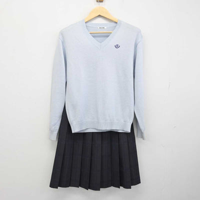 【中古】北海道 苫小牧工業高等学校 女子制服 3点 (ブレザー・ニット・スカート) sf050238