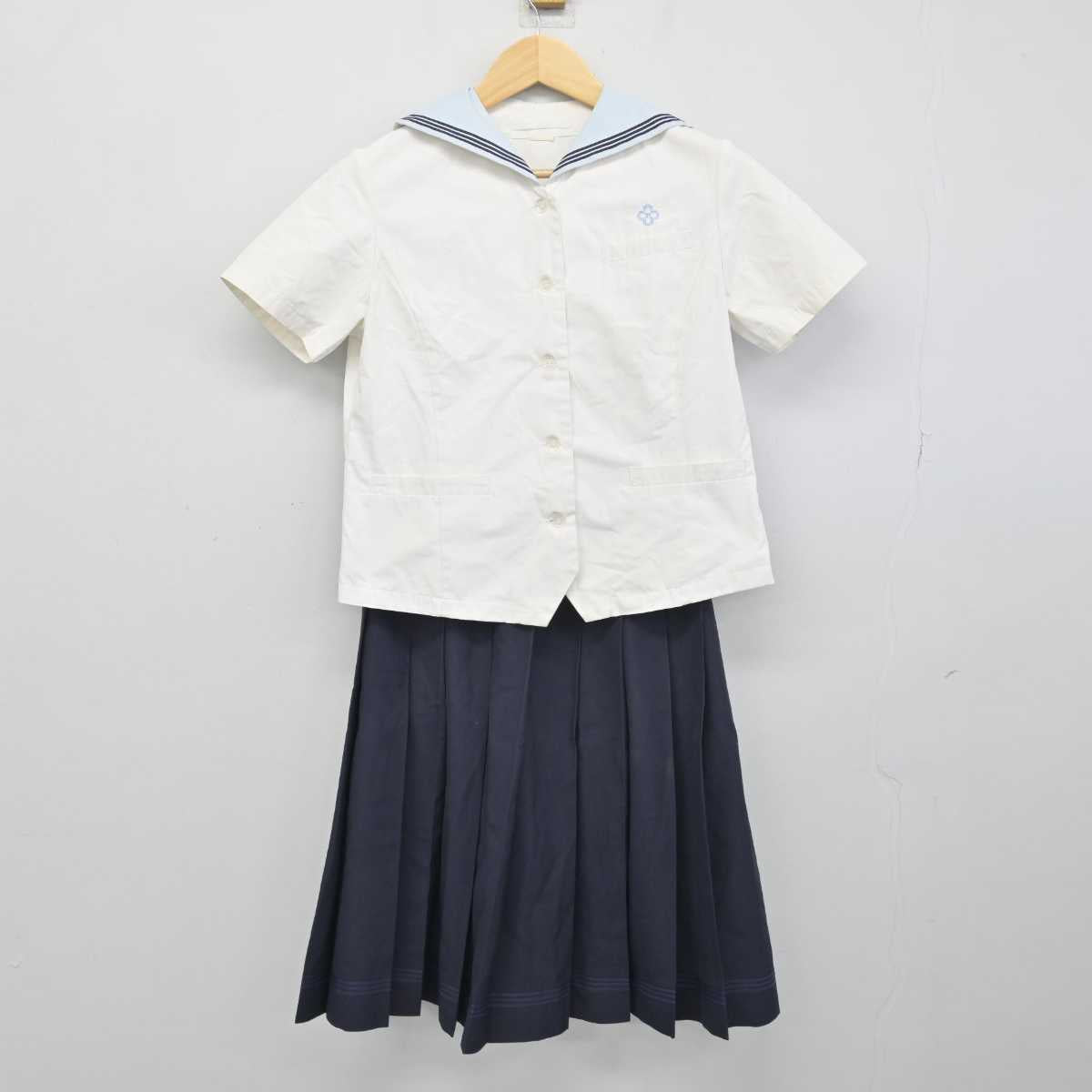 【中古】長崎県 活水中学校・高等学校 女子制服 2点 (セーラー服・スカート) sf050247