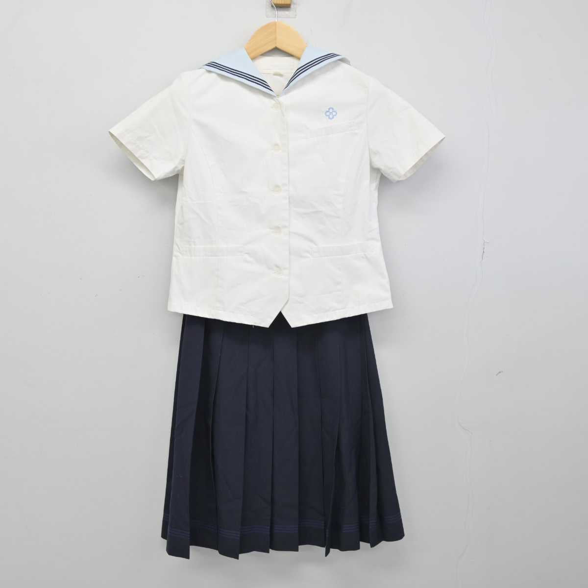 【中古】長崎県 活水中学校・高等学校 女子制服 2点 (セーラー服・スカート) sf050248