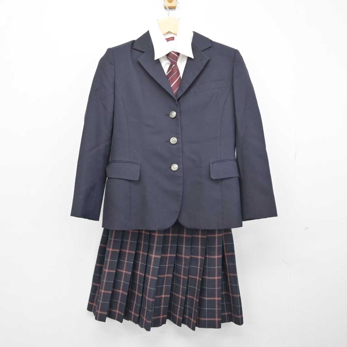 【中古】新潟県 新潟明訓中学校・高等学校 女子制服 5点 (ブレザー・シャツ・スカート) sf050269