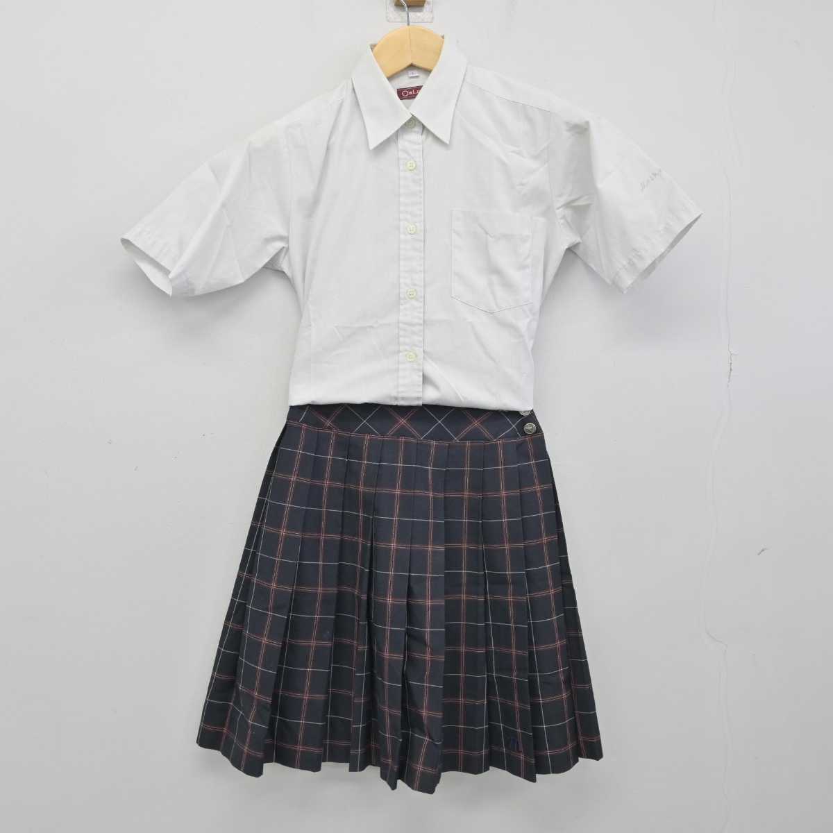 【中古】新潟県 新潟明訓中学校・高等学校 女子制服 3点 (シャツ・スカート) sf050272