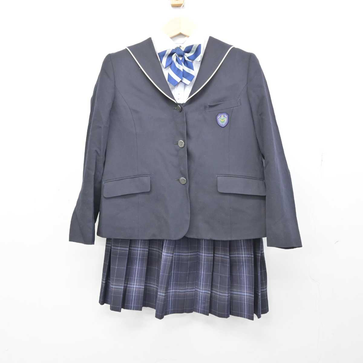 【中古】香川県 藤井学園 寒川高等学校 女子制服 4点 (ブレザー・シャツ・スカート) sf050280