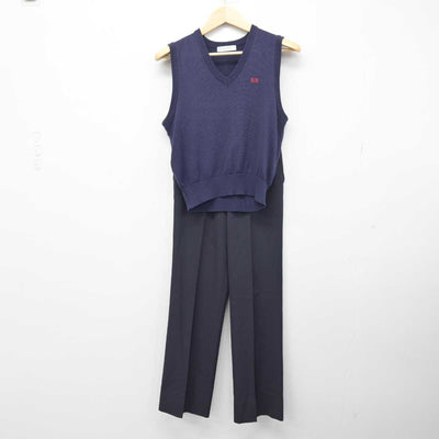 【中古】埼玉県 川越工業高等学校 女子制服 3点 (ニットベスト・スカート・ズボン) sf050323