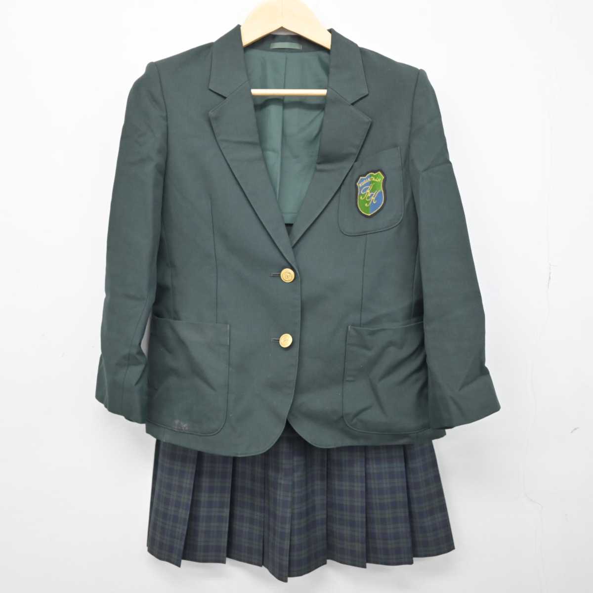 【中古】福岡県 古賀北中学校 女子制服 3点 (ブレザー・スカート・スカート) sf050329