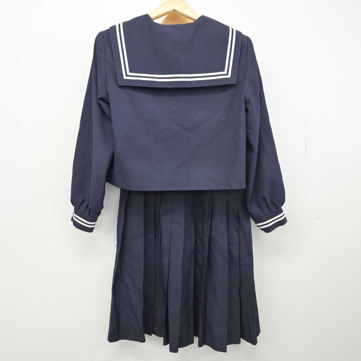 【中古】広島県 長江中学校 女子制服 3点 (セーラー服・ジャンパースカート) sf050331