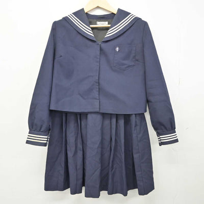 【中古】栃木県 烏山中学校 女子制服 3点 (セーラー服・スカート) sf050334