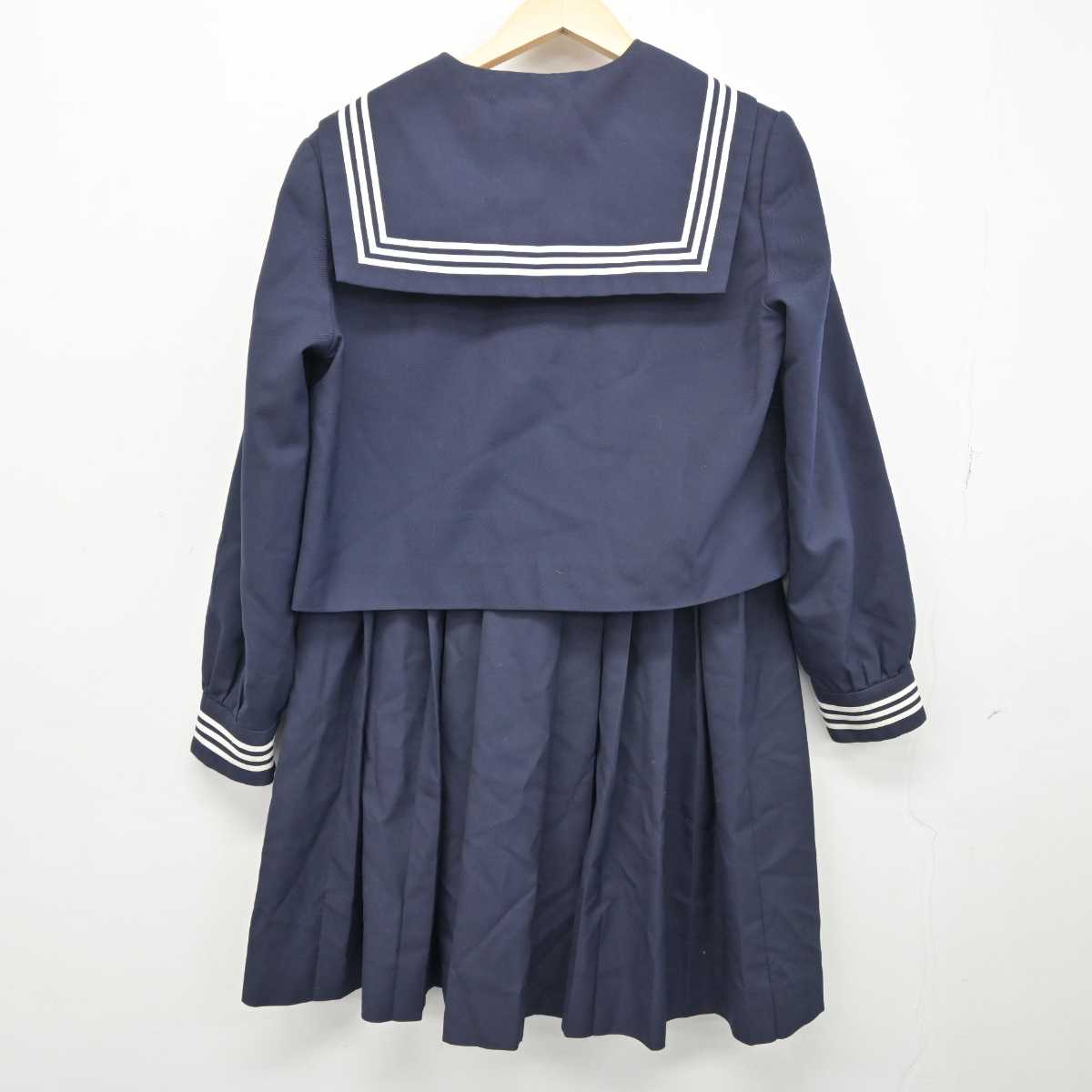 【中古】栃木県 烏山中学校 女子制服 3点 (セーラー服・スカート) sf050334