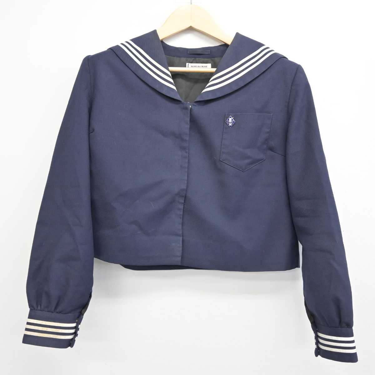 【中古】栃木県 烏山中学校 女子制服 3点 (セーラー服・スカート) sf050334