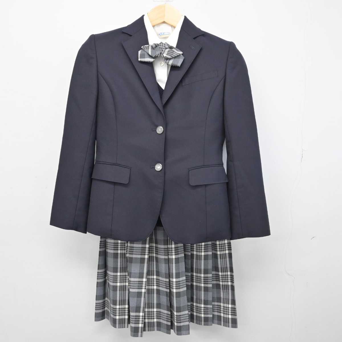 【中古】埼玉県 本庄東高等学校 女子制服 5点 (ブレザー・シャツ・ニット・スカート) sf050341