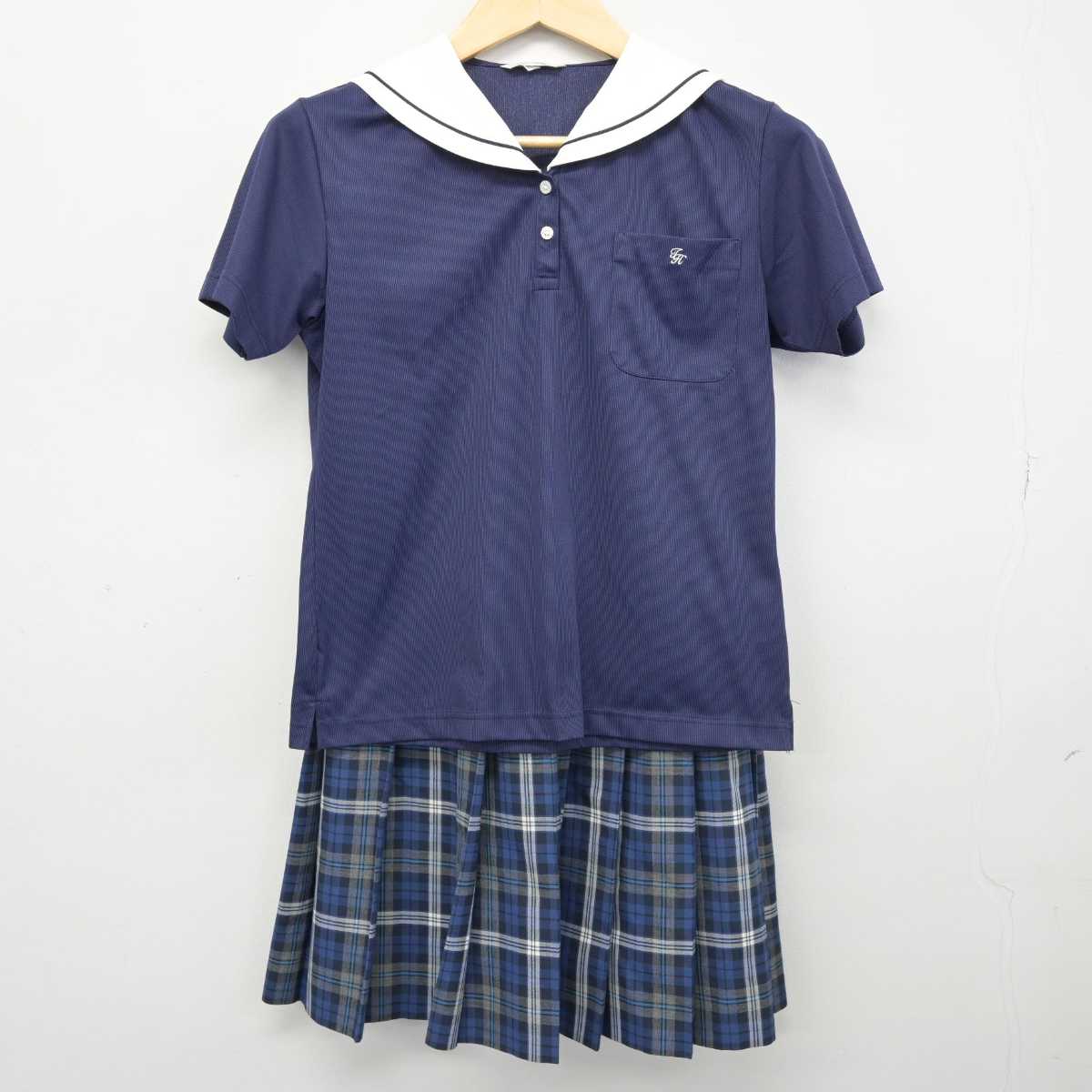 【中古】東京都 帝京八王子中学校 女子制服 3点 (セーラー服・スカート) sf050350