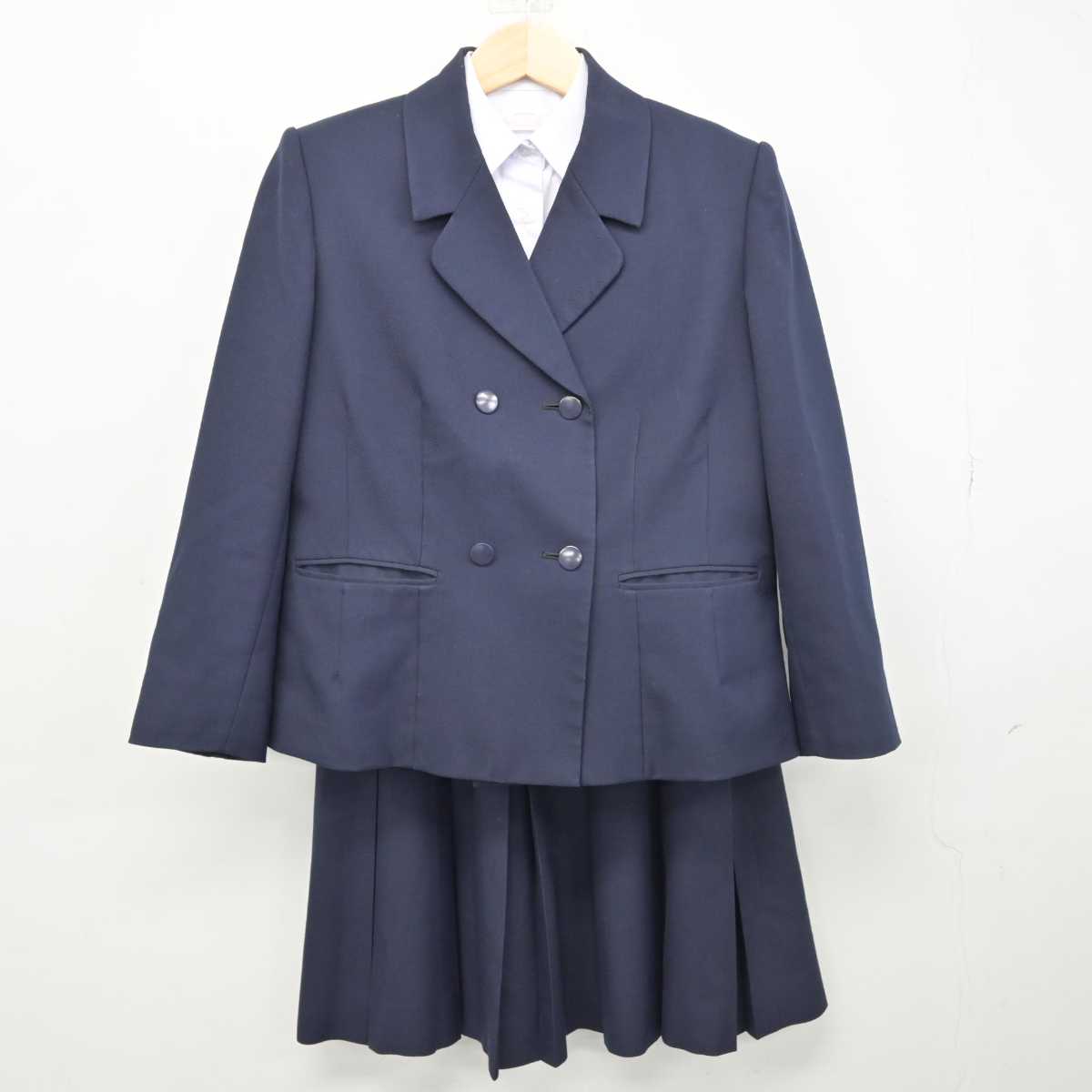 【中古】千葉県 千葉高等学校 女子制服 4点 (ブレザー・シャツ・ベスト・スカート) sf050362