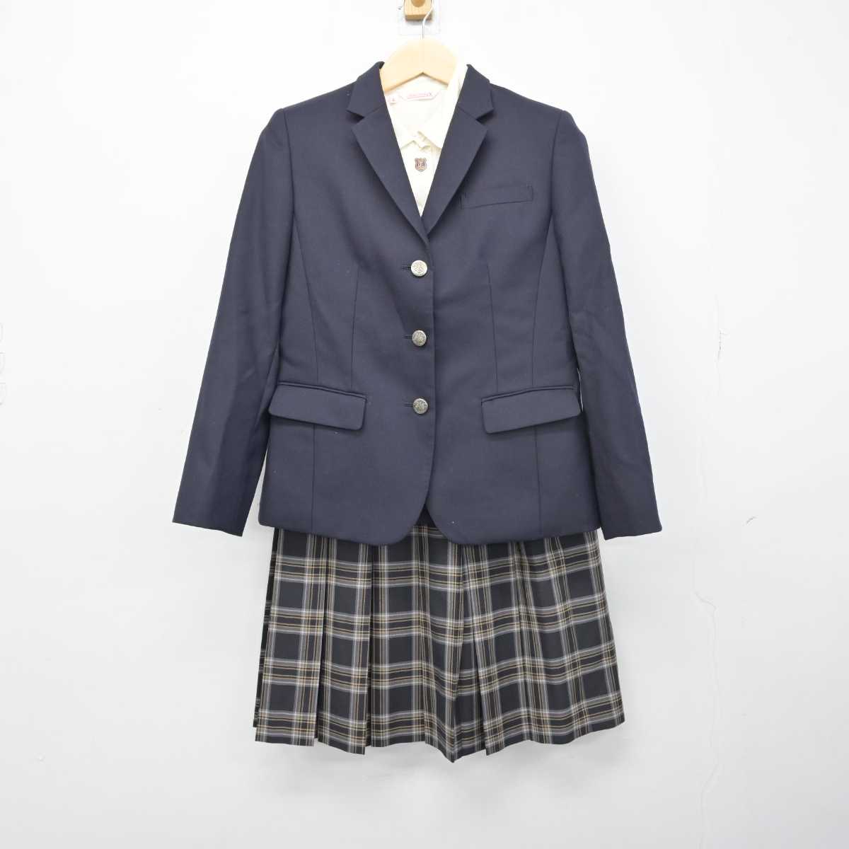 【中古】長崎県 対馬高等学校 女子制服 5点 (ブレザー・シャツ・スカート) sf050383