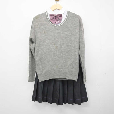 【中古】大阪府 宣真高等学校 女子制服 5点 (ブレザー・ニット・シャツ・スカート) sf050392