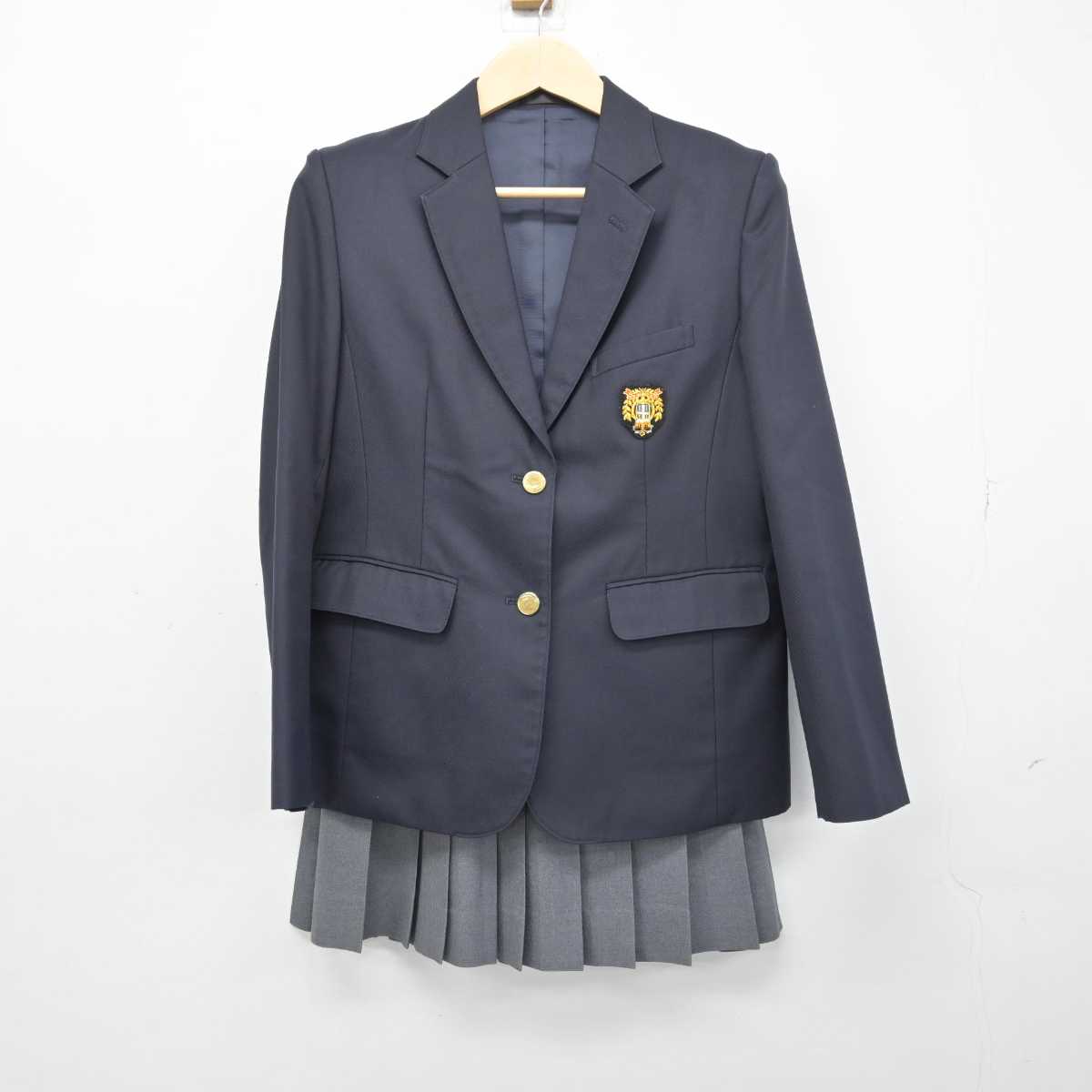 【中古】神奈川県 日本女子大学附属中学校・高等学校 女子制服 3点 (ブレザー・スカート) sf050407