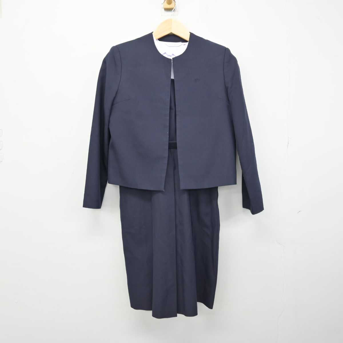 【中古】神奈川県 坂本中学校/旧制服 女子制服 4点 (ブレザー・ベスト・シャツ・スカート) sf050411