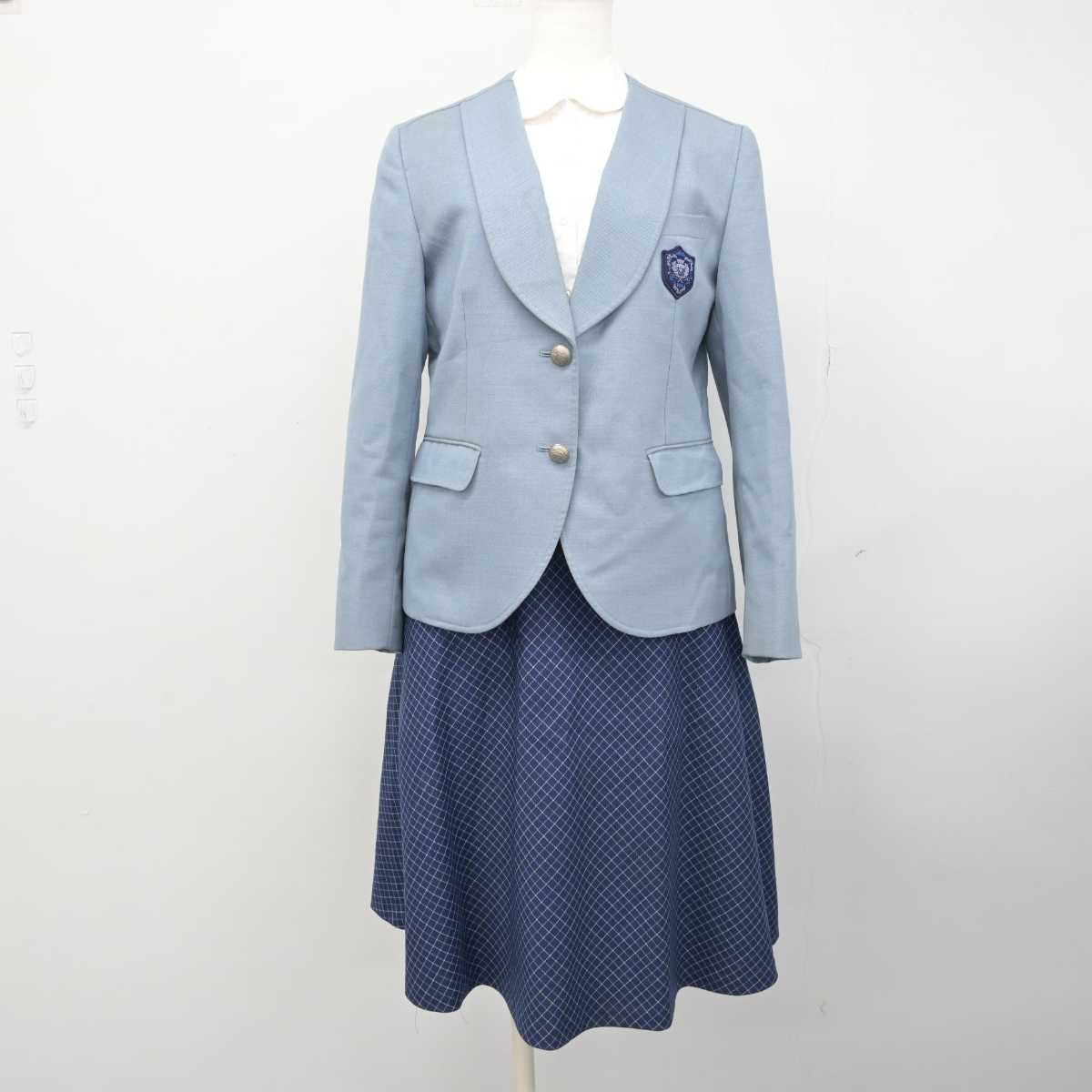 【中古】岡山県 清心中学校・清心女子高等学校 女子制服 3点 (ブレザー・シャツ・スカート) sf050417