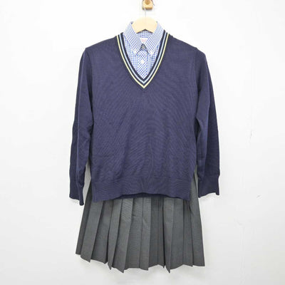 【中古】兵庫県 須磨翔風高等学校 女子制服 4点 (ブレザー・ニット・シャツ・スカート) sf050424