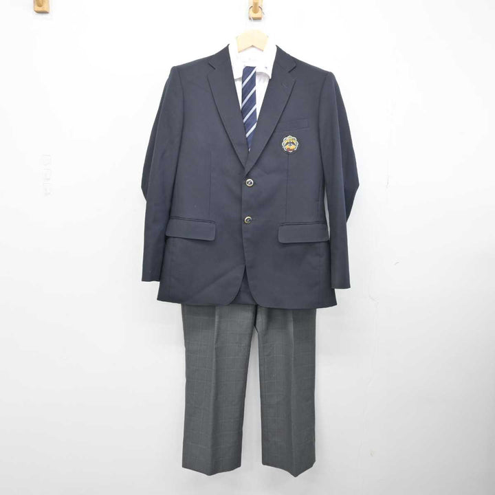 大阪　清風高校　制服　ブレザー　ズボン 中古】大阪府 浪速高等学校・中学校 男子制服 5点 (ブレザー・シャツ