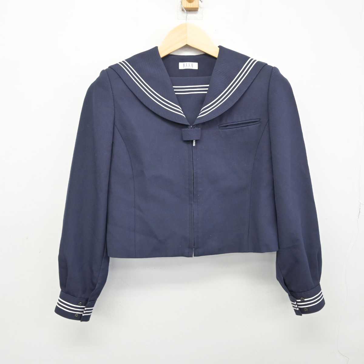 【中古】秋田県 秋田西中学校 女子制服 2点 (セーラー服・スカート) sf050448