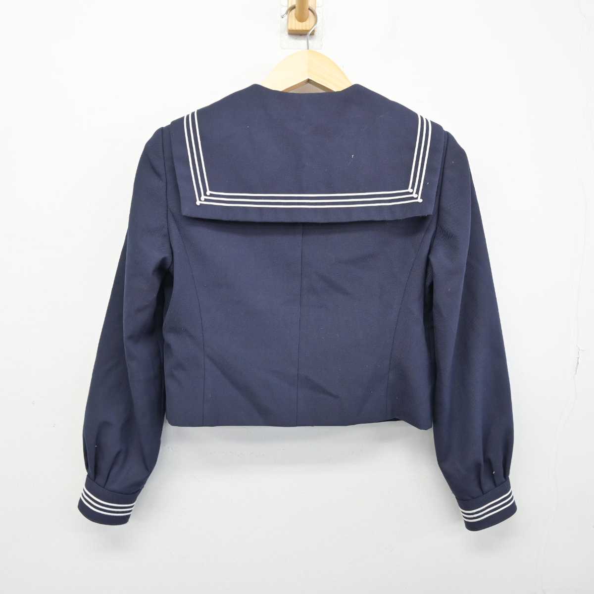 【中古】秋田県 秋田西中学校 女子制服 2点 (セーラー服・スカート) sf050448