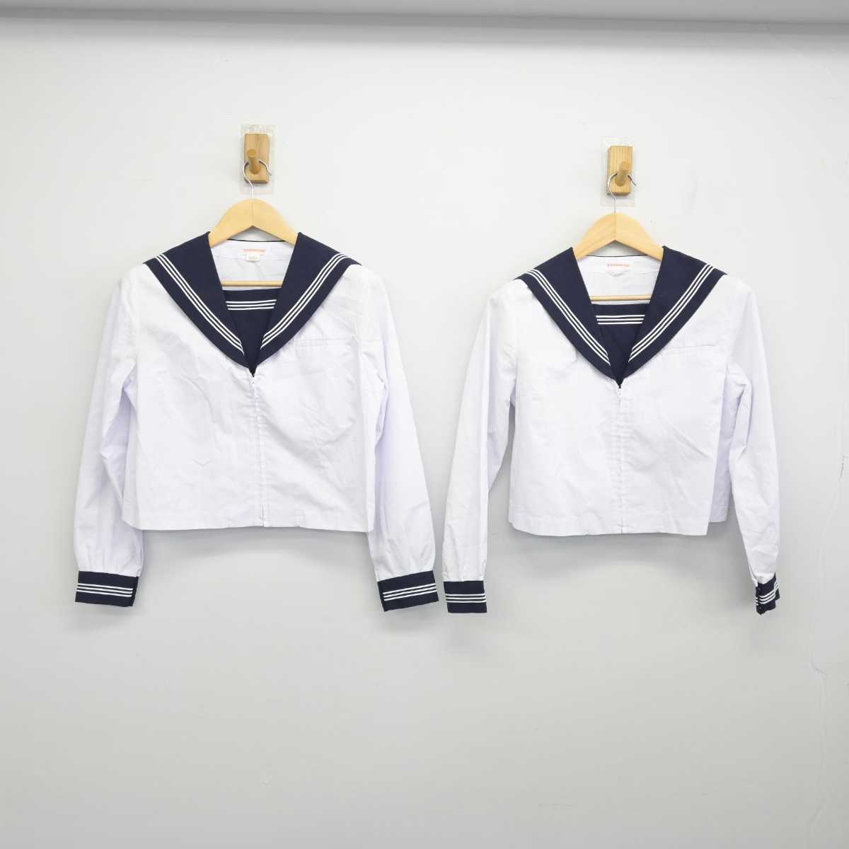 【中古】秋田県 秋田西中学校 女子制服 2点 (セーラー服・セーラー服) sf050449