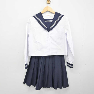 【中古】秋田県 秋田西中学校 女子制服 4点 (セーラー服・セーラー服・スカート) sf050450