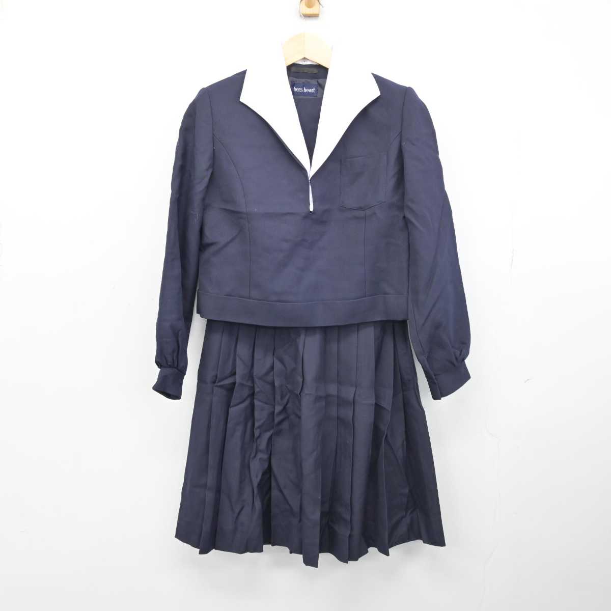 【中古】愛知県 豊橋東高等学校 女子制服 3点 (セーラー服・スカート) sf050452