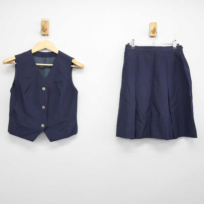 【中古】神奈川県 秋葉中学校 女子制服 2点 (ベスト・スカート) sf050460