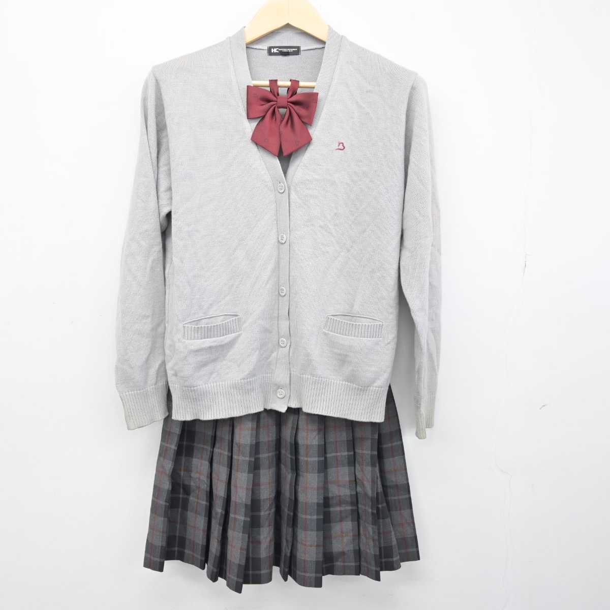 【中古】大阪府 梅花高等学校 女子制服 3点 (ニット・スカート) sf050486