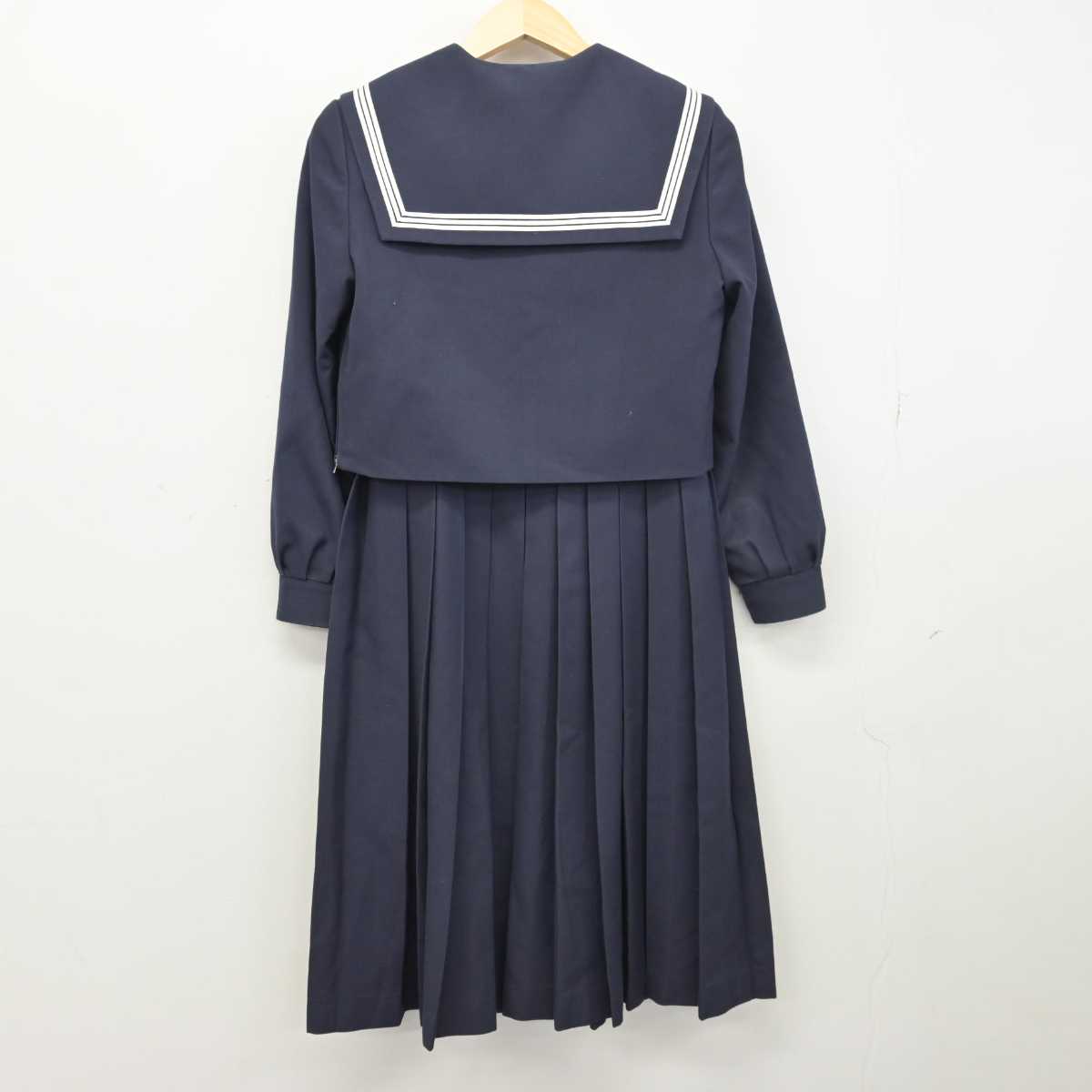 中古】福岡県 久山中学校 女子制服 3点 (セーラー服・ニット・ジャンパースカート) sf050493 | 中古制服通販パレイド