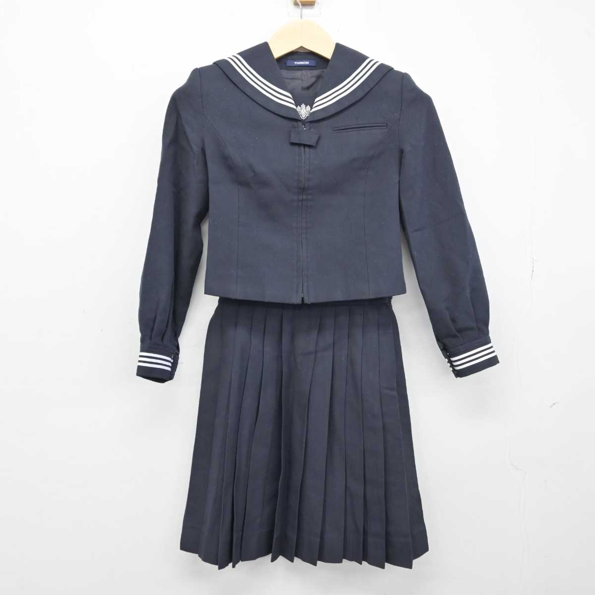 【中古】東京都 目白研心中学校・高等学校 女子制服 3点 (セーラー服・ニット・スカート) sf050522