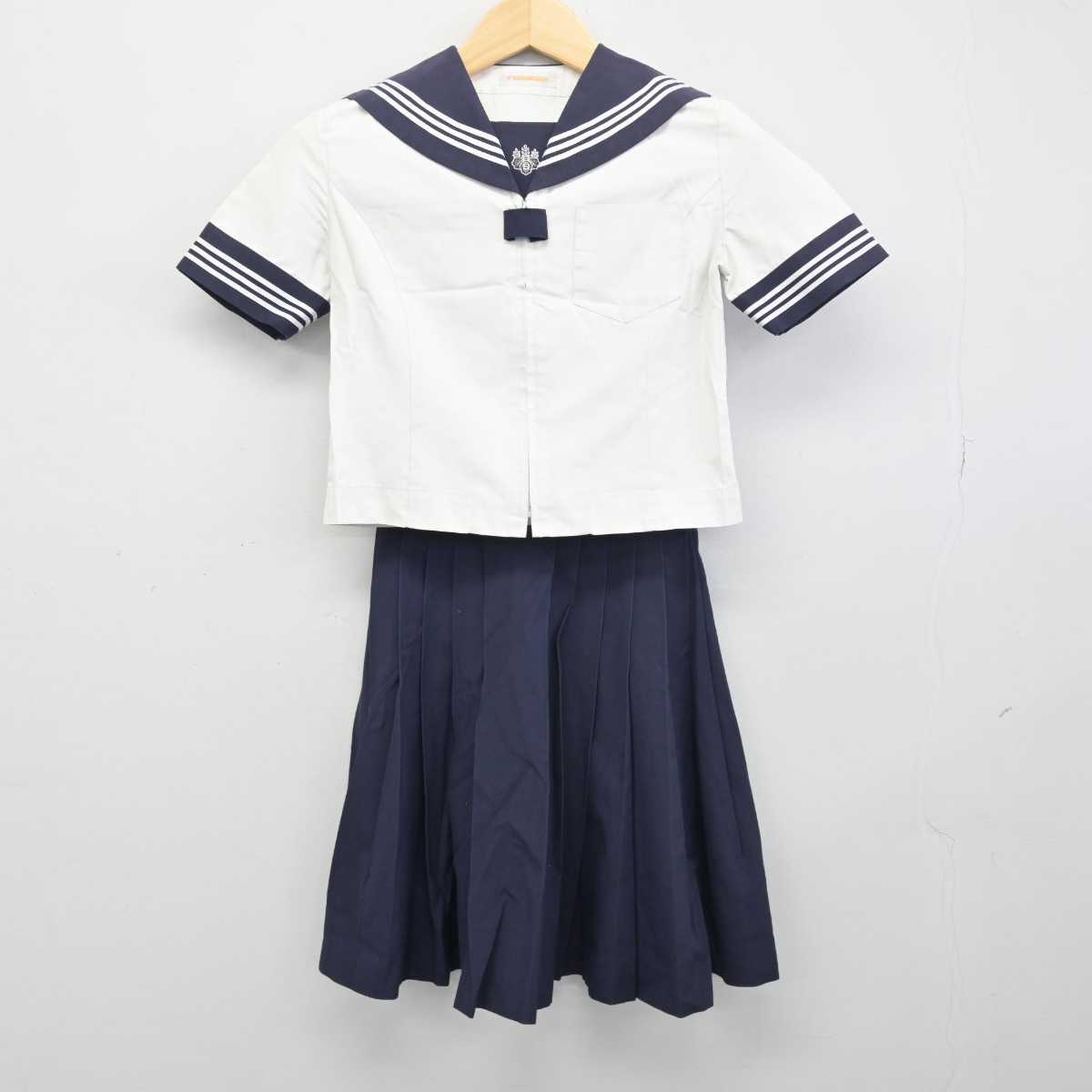 【中古】東京都 目白研心中学校・高等学校 女子制服 2点 (セーラー服・スカート) sf050526