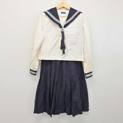 【中古】埼玉県 栗橋東中学校 女子制服 3点 (セーラー服・スカート) sf050533