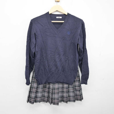 【中古】埼玉県 栗橋北彩高等学校 女子制服 3点 (ブレザー・ニット・スカート) sf050535