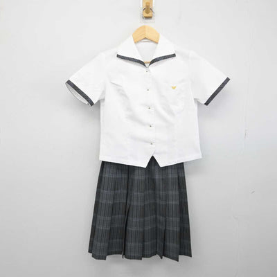 【中古】兵庫県 明石西高等学校 女子制服 2点 (シャツ・スカート) sf050544