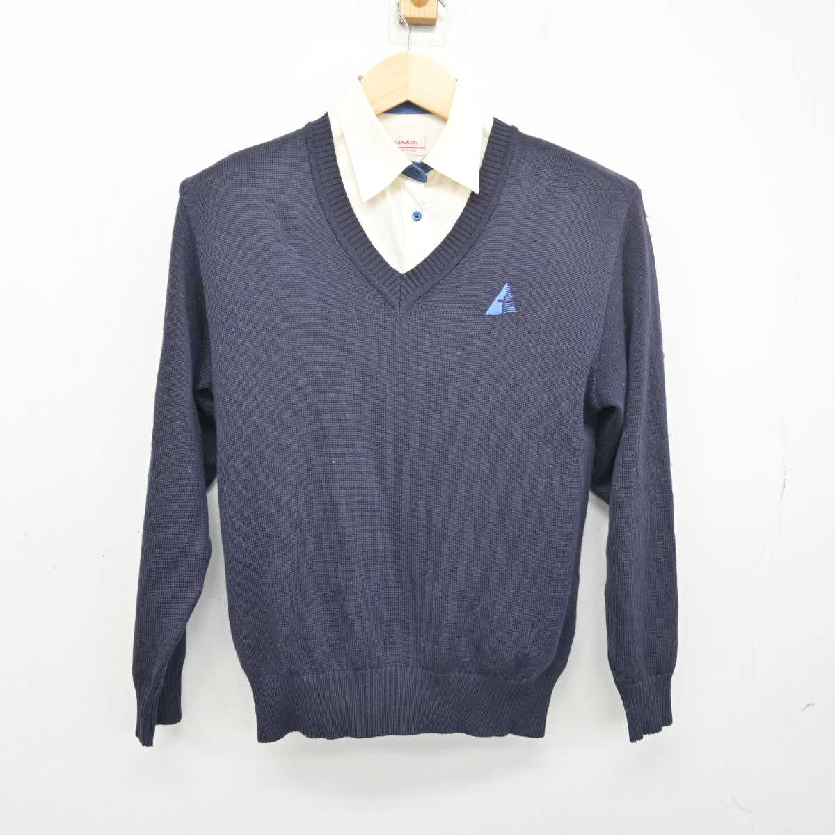 【中古】神奈川県 アレセイア湘南高等学校 女子制服 2点 (ニット・シャツ) sf050559