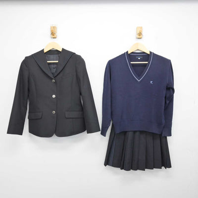 【中古】埼玉県 川口市立高等学校 女子制服 4点 (ブレザー・ニット・スカート) sf050572