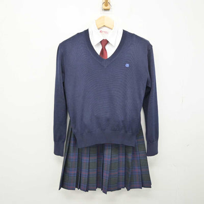 【中古】東京都 江戸川女子高等学校 女子制服 5点 (ブレザー・ニット・シャツ・スカート) sf050576