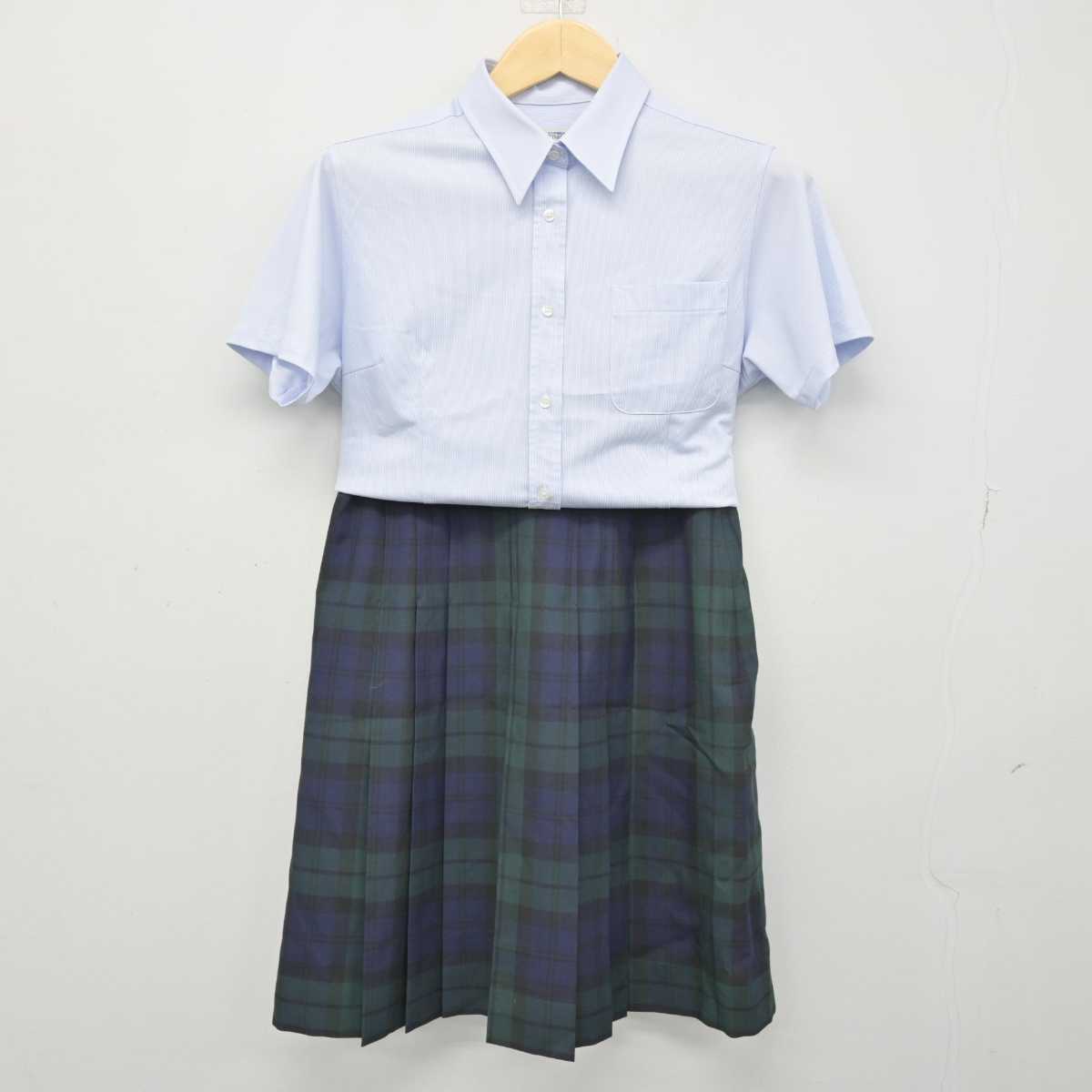 【中古】北海道 酪農学園大学附属とわの森三愛高等学校 女子制服 4点 (シャツ・スカート) sf050583