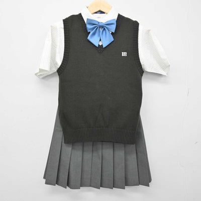 【中古】宮城県 東北生活文化大学高等学校 女子制服 5点 (シャツ・ニットベスト・スカート) sf050586