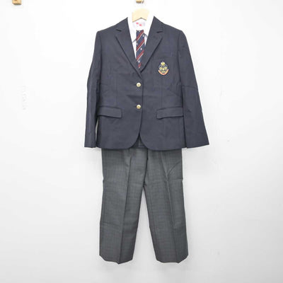 【中古】神奈川県 岩谷学園高等専修学校 女子制服 4点 (ブレザー・シャツ・ズボン) sf050629