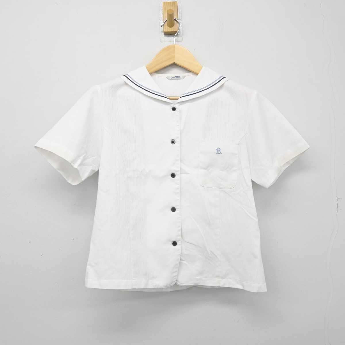 【中古】愛知県 愛知啓成高等学校 女子制服 3点 (ニットベスト・シャツ) sf050648