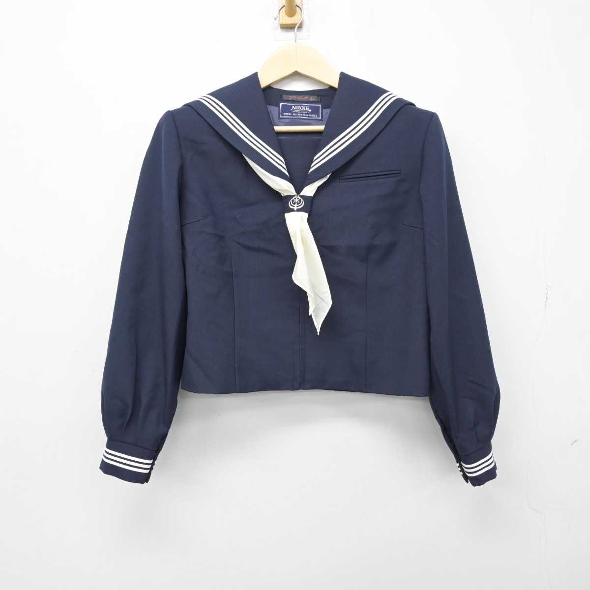 【中古】埼玉県 三郷市立栄中学校 女子制服 3点 (セーラー服・ジャンパースカート) sf050652