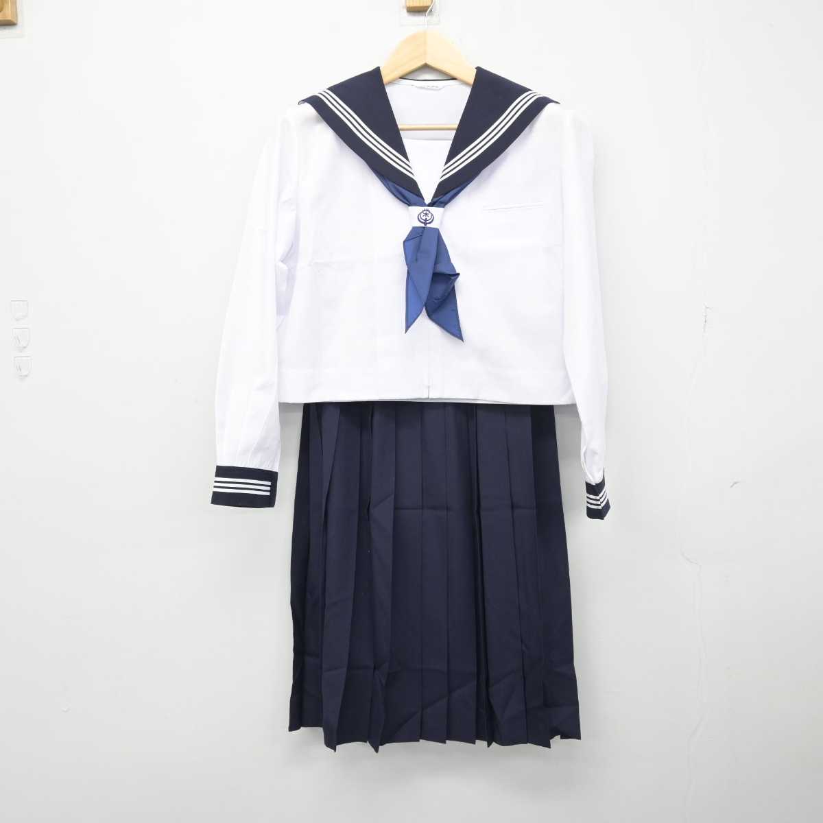 【中古】埼玉県 三郷市立栄中学校 女子制服 5点 (セーラー服・スカート) sf050653