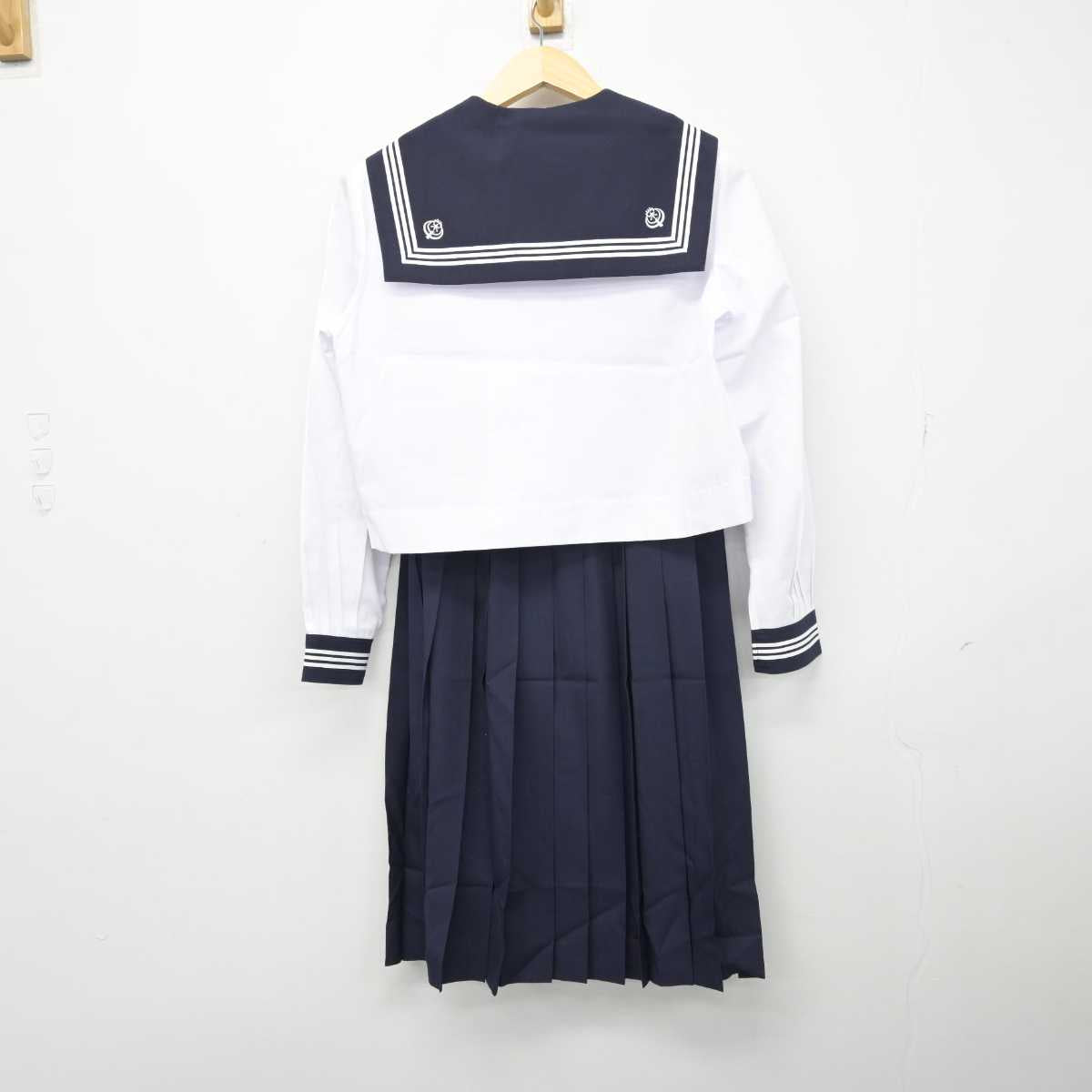 【中古】埼玉県 三郷市立栄中学校 女子制服 5点 (セーラー服・スカート) sf050653