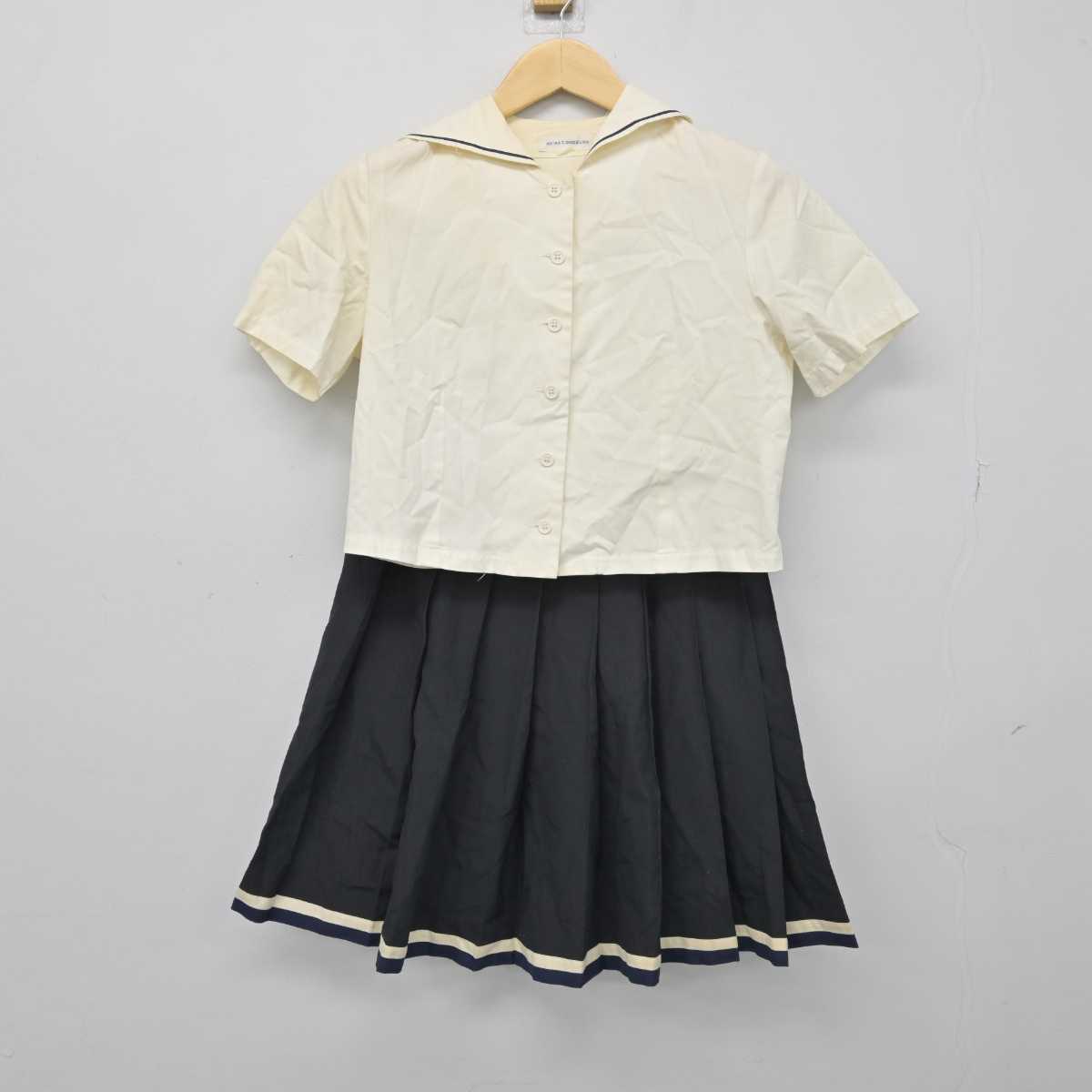 【中古】愛媛県 愛光高等学校 女子制服 2点 (シャツ・スカート) sf050655