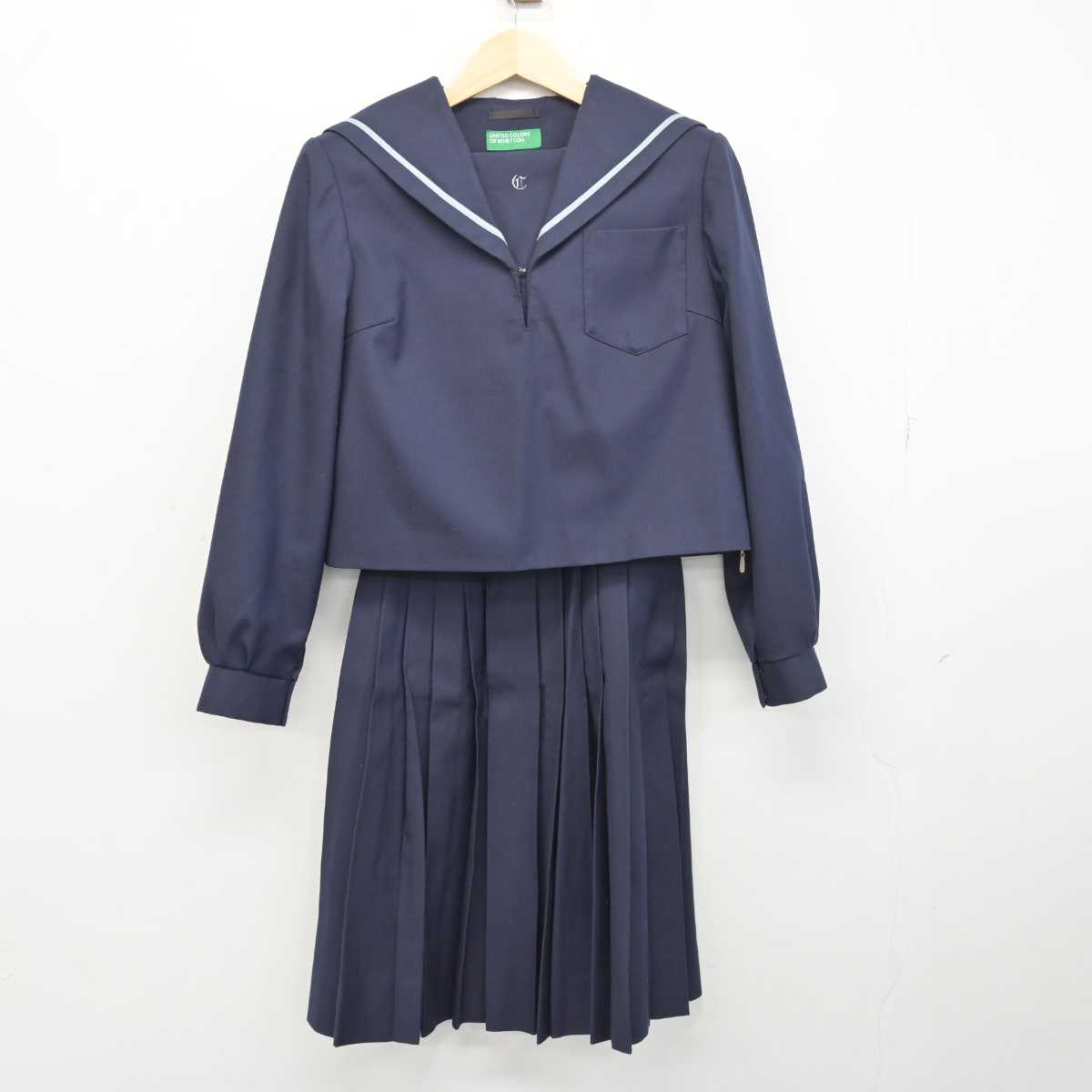 【中古】愛知県 知立高等学校 女子制服 2点 (セーラー服・スカート) sf050666