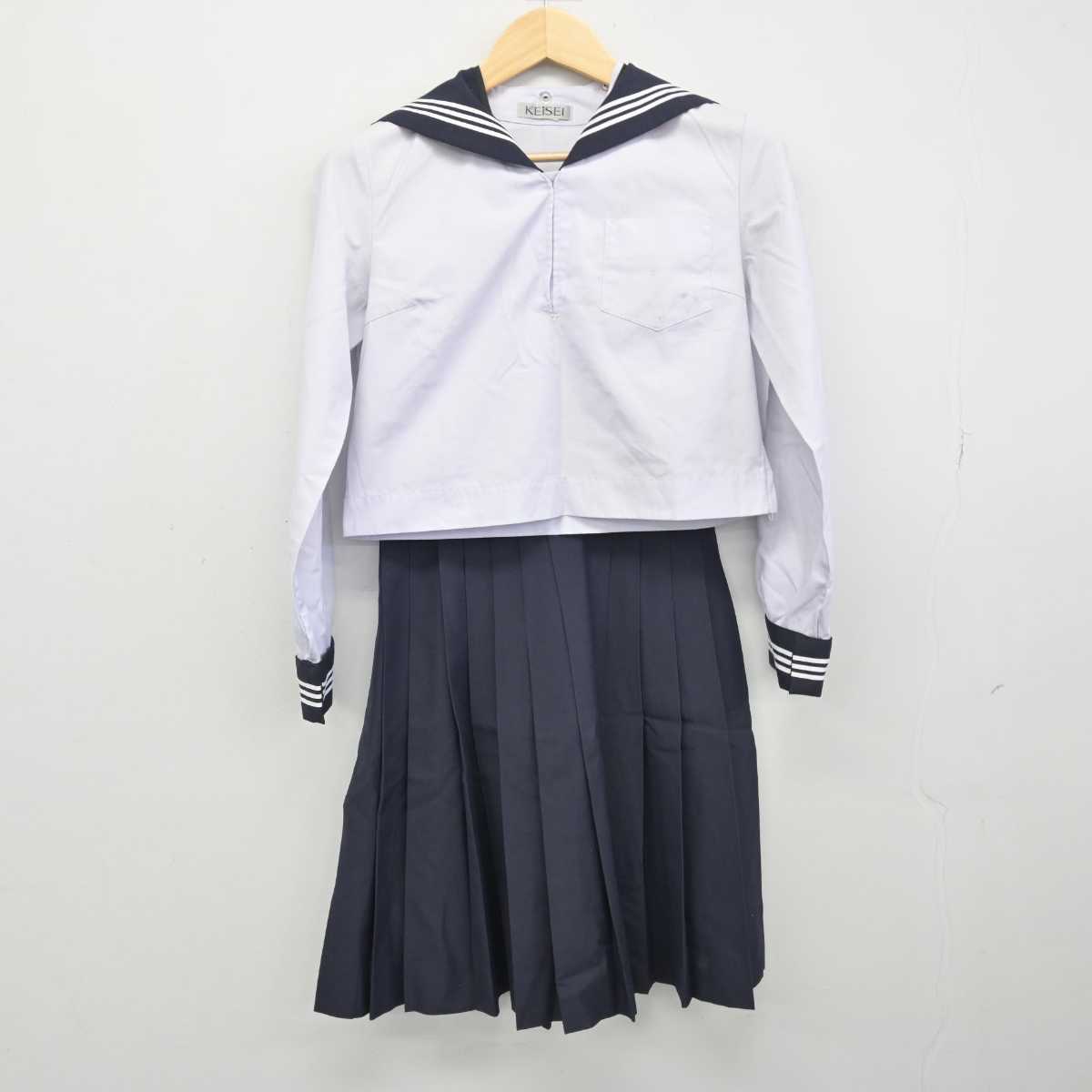 【中古】茨城県 水戸第三高等学校 女子制服 3点 (セーラー服・スカート) sf050677